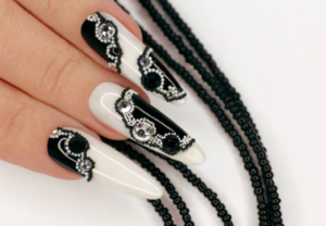 Nail Designs with Rhinestones